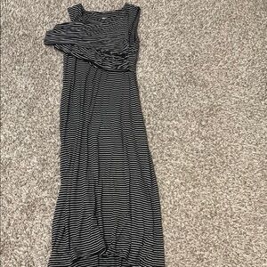Cabi Black and White Maxi Dress